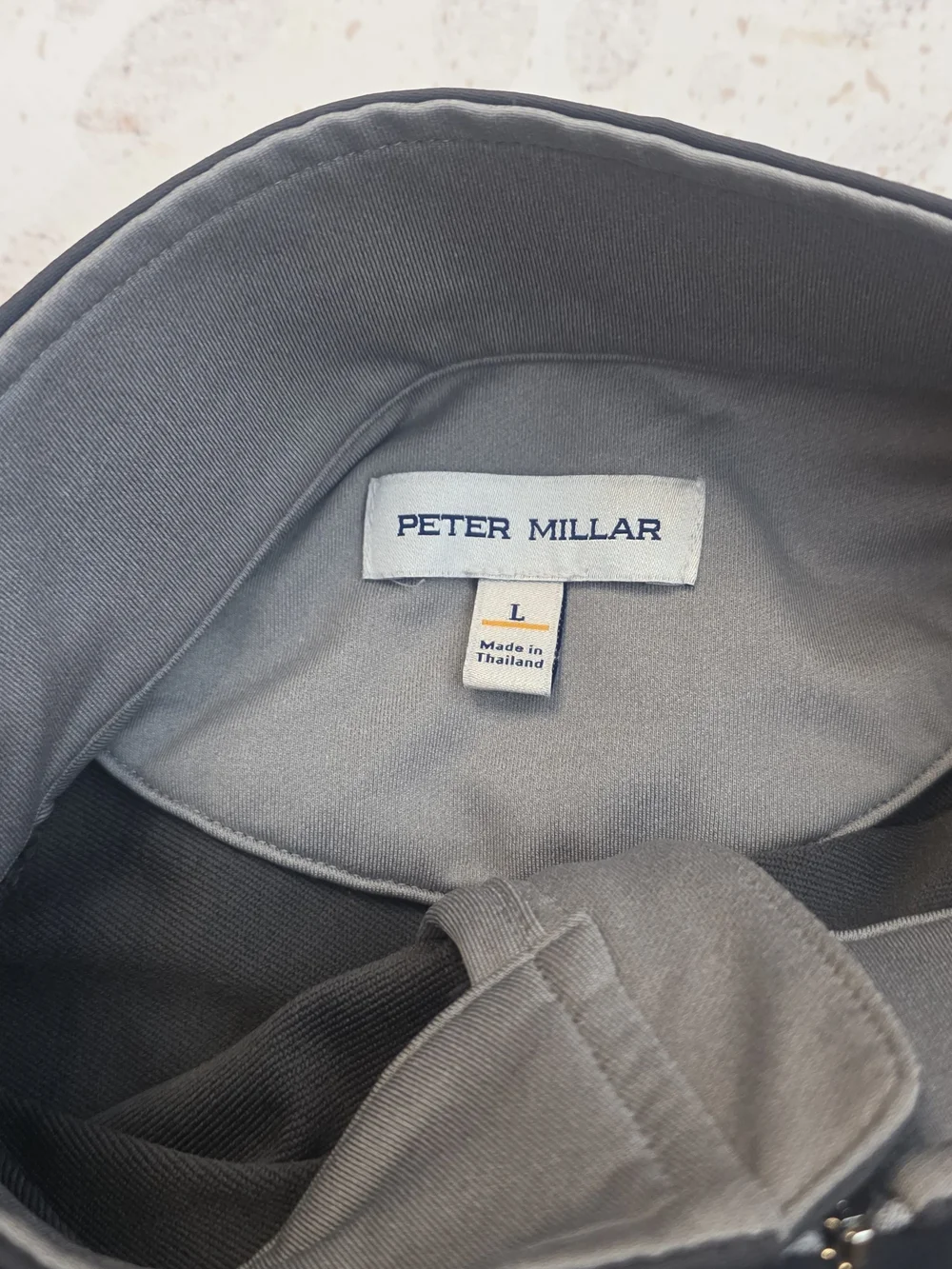 Peter Millar Gray Quarter-Zip Pullover